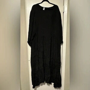 NWT Altar Houseline black crinkle dress long sleeve size 5XL